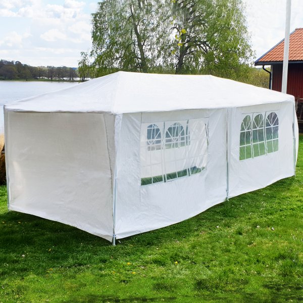 Partytält 3×6 m med väggar | Vit Partytält 3×6 m med väggar | Vit