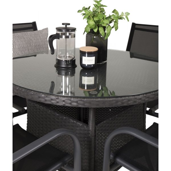 Frubol Matgrupp (�90) - Svart - 4 Stolar