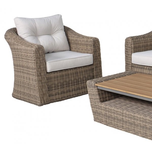 Outdoorgruppe natur / offwhite - Saint Tropez + Reinigungsspray für Gartenmöbel Outdoorgruppe natur / offwhite - Saint Tropez + Reinigungsspray für Gartenmöbel