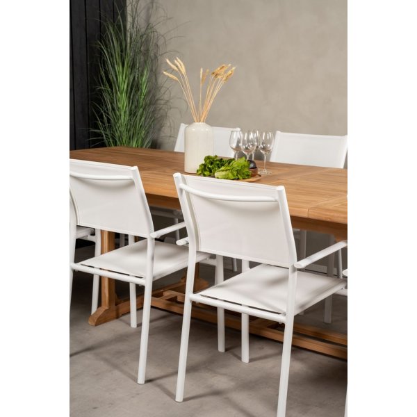 Bjuråker Matgrupp (195x110) - Vit/Natur - 8 Stolar Bjuråker Matgrupp (195x110) - Vit/Natur - 8 Stolar