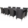 Holma Matgrupp (160x100) - Svart - 8 Stolar