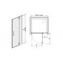 Duschdrr Space Line - 6 & 8mm glas (hgerhngd uttgende)