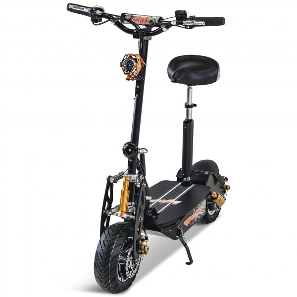 El-scooter 1600W Premium med sadel | Navmotor | 40 km/t