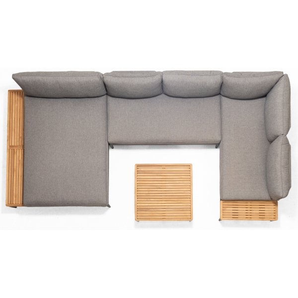 Lifestyle Garden Topaz Loungegruppe mit Tagesbett - Grau/Teak