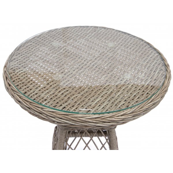 Loungegrupp utomhus konstrotting Holm�n - Beige/vit set