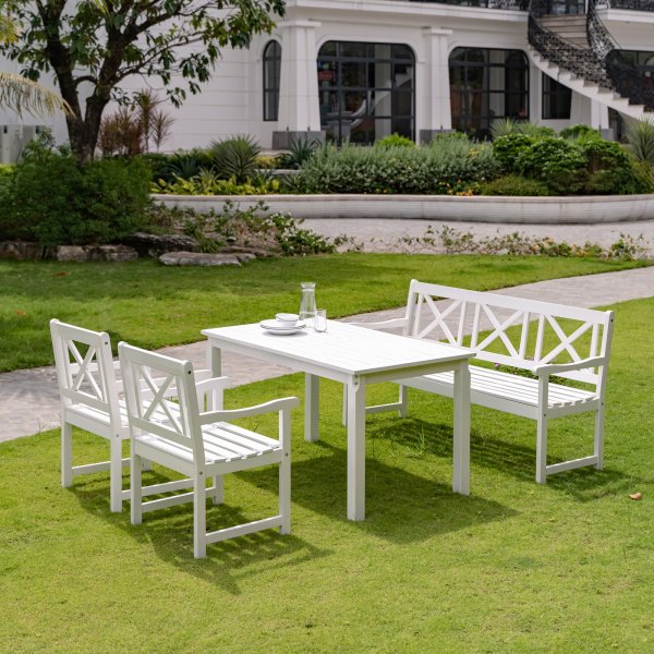 Gartenbank Weiß -Bohus + Textilimprägnierung für Outdoormöbel Gartenbank Weiß -Bohus + Textilimprägnierung für Outdoormöbel