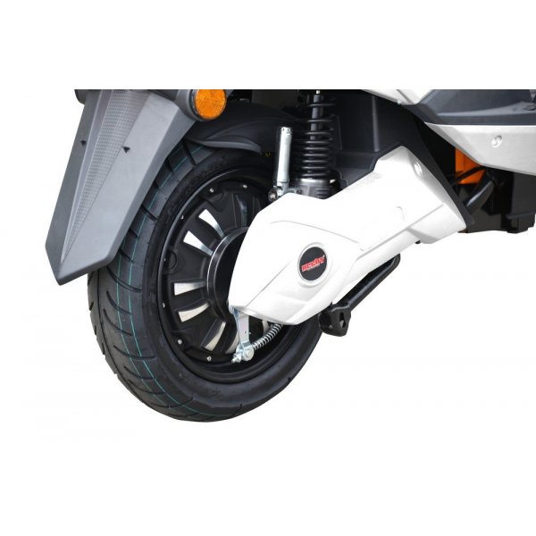 Elmoped - Vit 1800W + Låskätting Elmoped - Vit 1800W + Låskätting