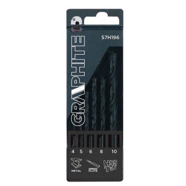 Boresæt HSS-TiN, 4 - 10 mm, 5 dele Boresæt HSS-TiN, 4 - 10 mm, 5 dele