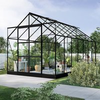 Växthus Neptunus - Svart 11,2 m² härdat glas Växthus Neptunus - Svart 11,2 m² härdat glas