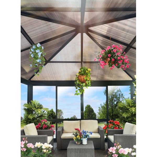 Sunrise Fristående Uterum - Svart 4 x 4 m - Yta 16 m² Sunrise Fristående Uterum - Svart 4 x 4 m - Yta 16 m²