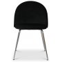 Art velvet stol - Svart / Krom