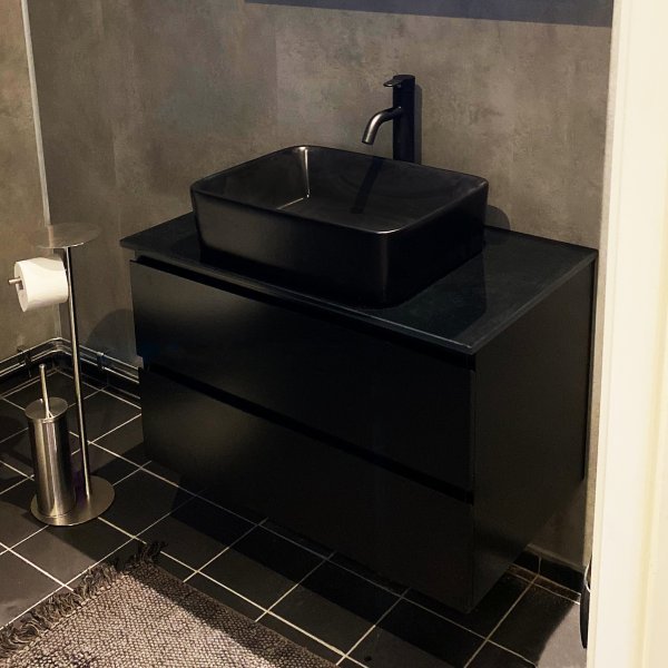 Kommod 80cm | Med tv�ttst�ll i svart design | Nimbus
