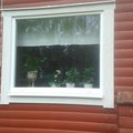 Stor skillnad på ljuset tätheten på nya fönstret i vardagsrummet på torpet Fast fönster 2-glas - PVC