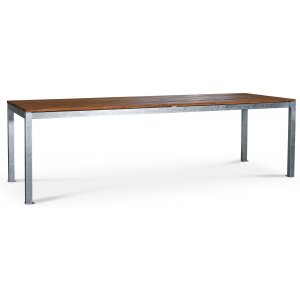 Läs mer om Alva matbord 250x90 cm - Teak / Galvaniserat stål - Trädgårdsbord, Utemöbler