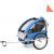 Cykelvagn/joggingvagn med st�td�mpare - Bl� + Reflexsele
