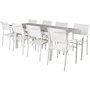 Ekens Matgrupp (160x90) - Vit/Gr - 8 Stolar