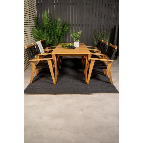 Malmby Matgrupp (180x90) - Natur - 6 Stolar