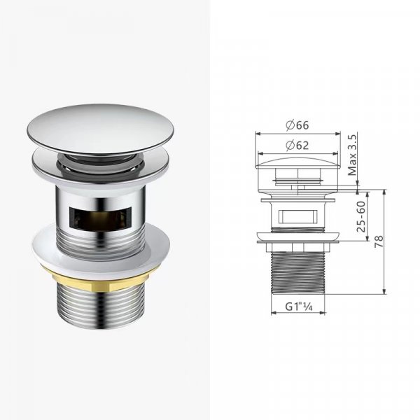 Siebventil Nordlund - Chrom
