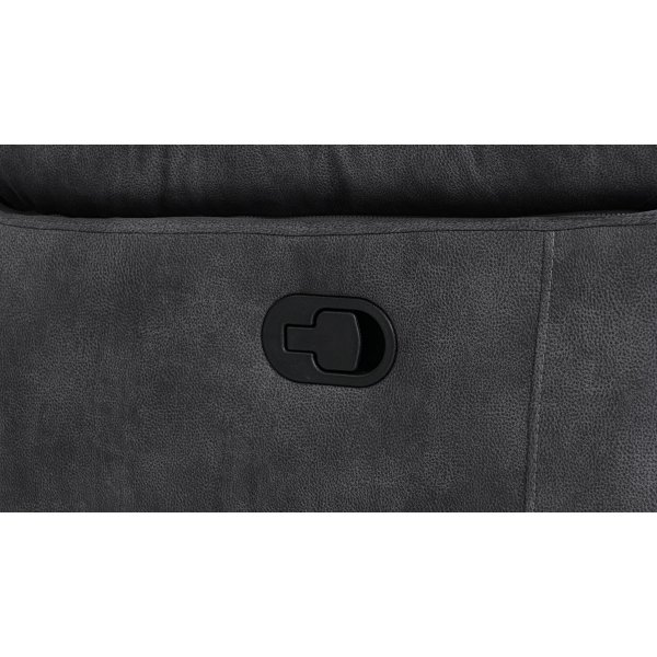 Reclinersoffa 2-sits extra bred i gr�tt - 197 cm