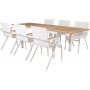 Dotorp Matgrupp (160x90) - Vit/Natur - 6 Stolar