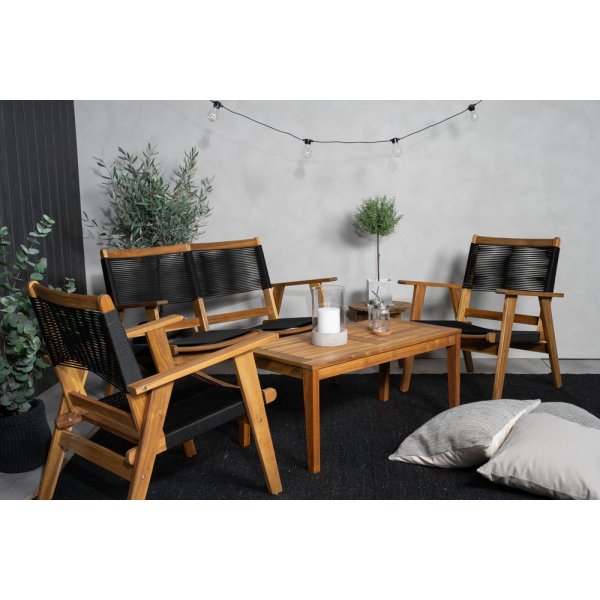 Prässebo soffa - Svart rep/Akacia Prässebo soffa - Svart rep/Akacia