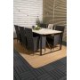 Tornsborg Matgrupp (200x100) - Svart/Gr - 6 Stolar