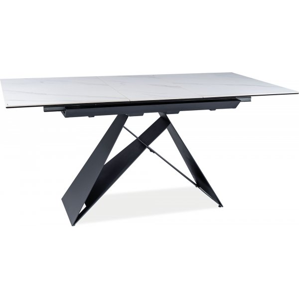 Westin matbord 120-160 cm - Vit/svart