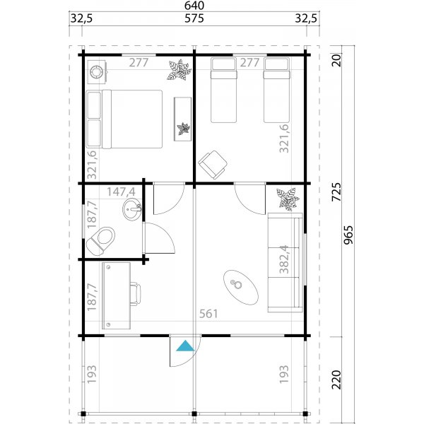 Fritidshus Olafh - 44,3 m² Fritidshus Olafh - 44,3 m²