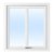Vridfönster med mittpost - 2-glas - Trä