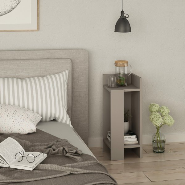 Elos s�ngbord h�ger - Ljus mocka