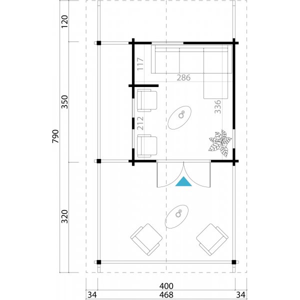 Friggebod Nilen - 11,8 m
