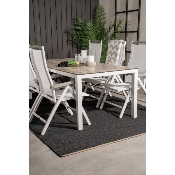 Tottarp Spisegruppe (205x100) - Hvid/Grå - 6 Stole Tottarp Spisegruppe (205x100) - Hvid/Grå - 6 Stole