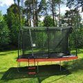 Kundenbilder Rechteckiges Trampolin 366x244 cm mit Sicherheitsnetz f�r Kinder