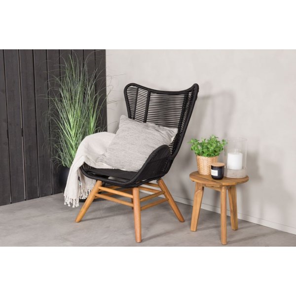 Tallberga fåtölj – Akacia/svart rep Tallberga fåtölj – Akacia/svart rep