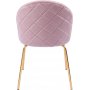Stol rosa med guldiga ben - Plaza