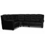 H�rnsoffa svart konstl�der 5-sits - Peking