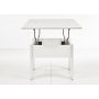 Serafin h�j och s�nkbart soffbord 80-160 x 80 cm - Vit