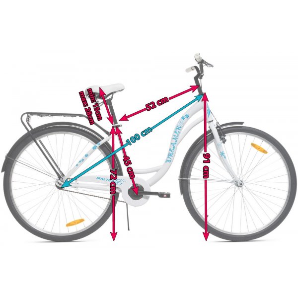 Damcykel Dreamer 28\\\" - Vit