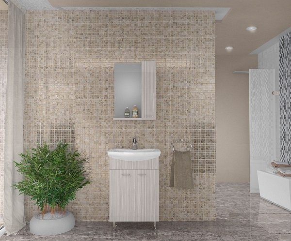Badrumsmbler Imola - Vit & Beige