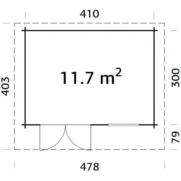 Attefallshus Bret - 19,9 m