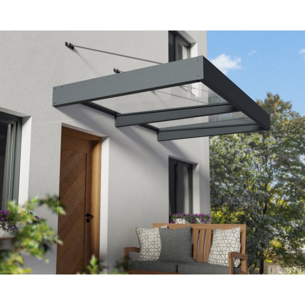 Canopia Sophia Clear XL Entrance baldakin 1,4 x 2 - Mrkegr/klart glas