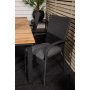 Maglehem Matgrupp (160x90) - Svart/Natur - 4 Stolar