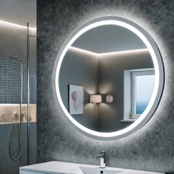 Rund spegel Venus med LED-belysning - 60 cm