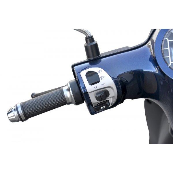 Elmoped 3000 W - blå + Låskätting Elmoped 3000 W - blå + Låskätting