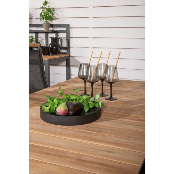 Maglehem Spisegruppe (160x90) - Sort/Natur - 4 Stole