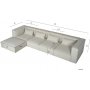 Nees modulsoffa - mittdel - Stone White Nees modulsoffa - mittdel - Stone White