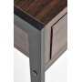 Skrivbord med l�dor valn�t 123 cm bred