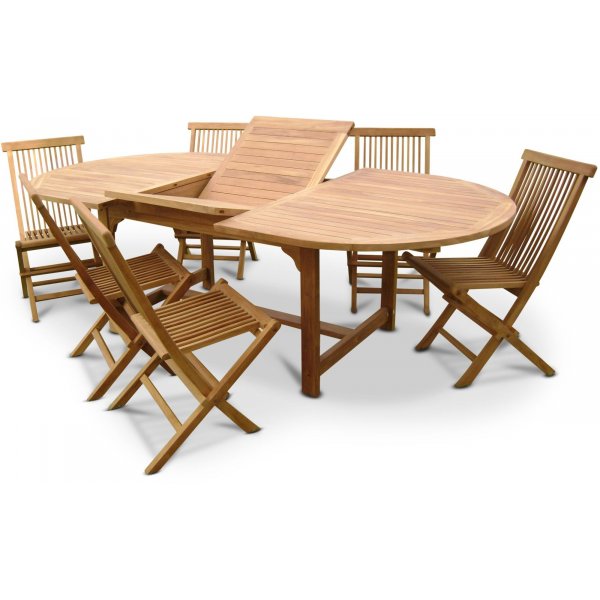 Matgrupp Oval - 180-240 cm - Teak Matgrupp Oval - 180-240 cm - Teak