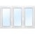 PVC-Fenster | 2-Glas | 3-Luft | Einwrts | U-Wert 1,2 + Rahmenhlsen