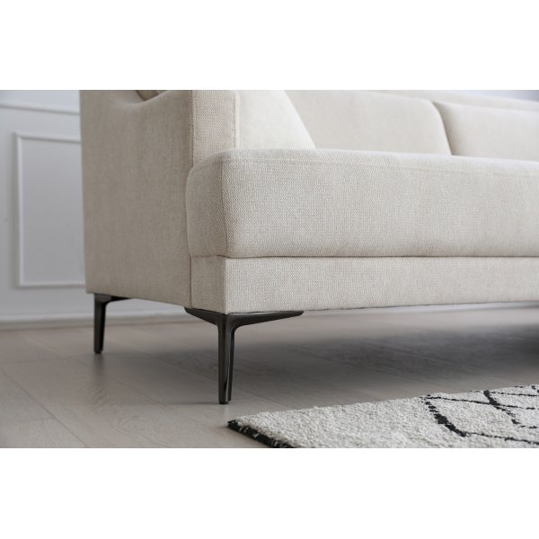Soffa 3-sits beige modern - Hanna